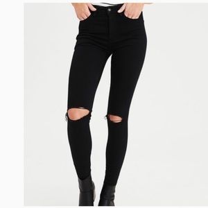 American Eagle Ripped Knee Skinny Jeans